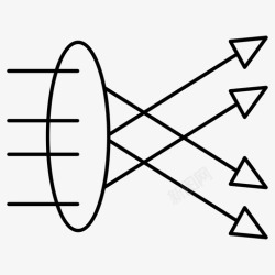 光的折射光学叶片物理计算图标高清图片