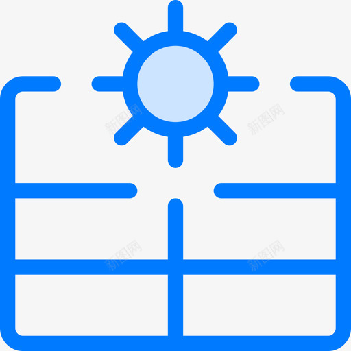 太阳能电池板生态113蓝色图标svg_新图网 https://ixintu.com 太阳能电池板 生态113 蓝色