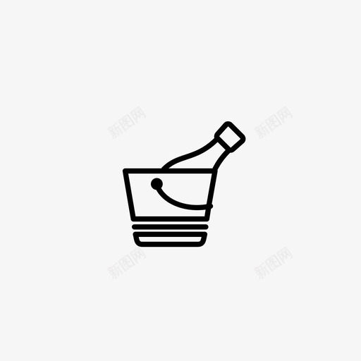 冰桶海滩瓶子图标svg_新图网 https://ixintu.com 冰桶 极简主义概述 海滩 瓶子 饮料