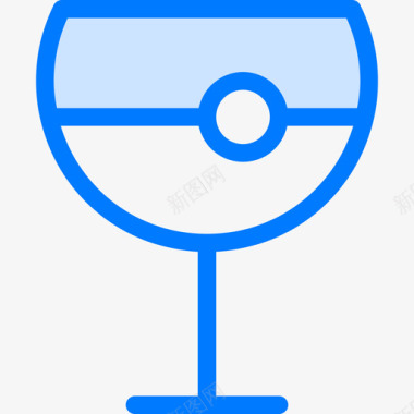 玻璃饮料8蓝色图标图标
