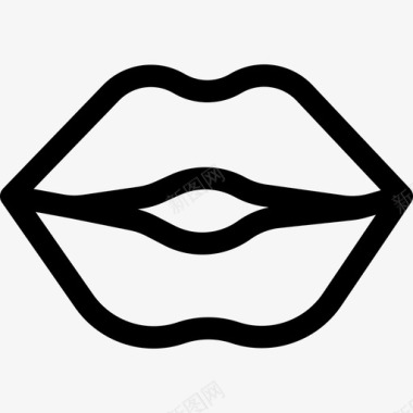 唇部美容spa5直线型图标图标