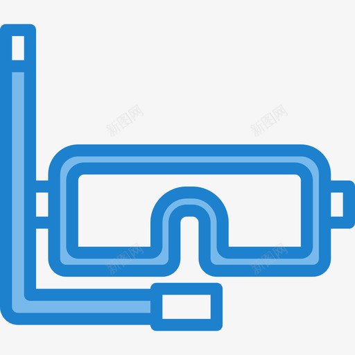 护目镜旅行127蓝色图标svg_新图网 https://ixintu.com 护目镜 旅行127 蓝色