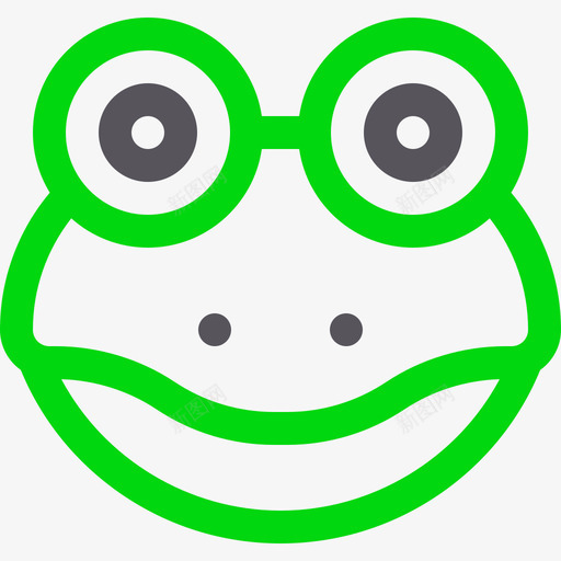 青蛙自然48线形颜色图标svg_新图网 https://ixintu.com 线形颜色 自然48 青蛙
