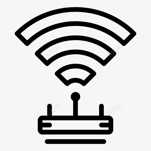wifi路由器数据互联网图标svg_新图网 https://ixintu.com wifi路由器 互联网 互联网连接 数据 无线
