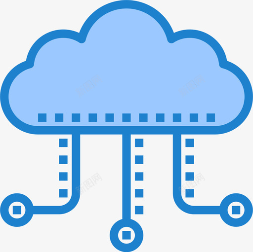 托管网络和数据库22蓝色图标svg_新图网 https://ixintu.com 托管 网络和数据库22 蓝色