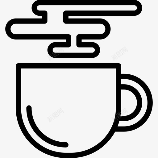 热咖啡74号咖啡厅直线型图标svg_新图网 https://ixintu.com 74号咖啡厅 热咖啡 直线型