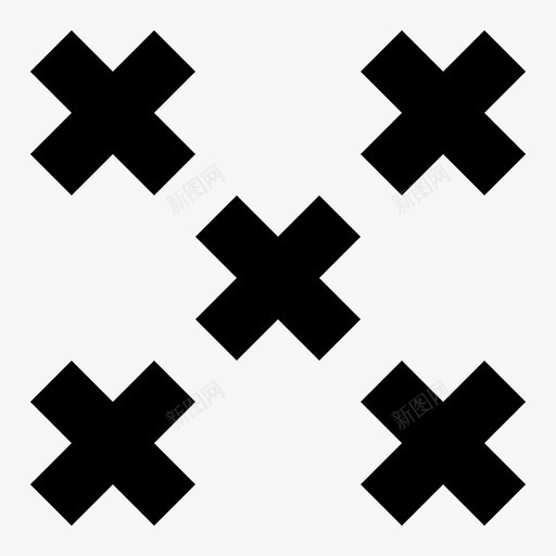 五个交叉不正方形图标svg_新图网 https://ixintu.com x 不 五个交叉 停止 正方形 缓冲