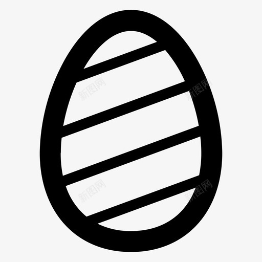 复活节彩蛋装饰食物图标svg_新图网 https://ixintu.com 复活节彩蛋 条纹 装饰 食物