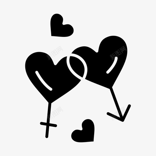 心符号爱男人图标svg_新图网 https://ixintu.com 女人 心符号 情人节 情人节免费矢量图标 爱 男人
