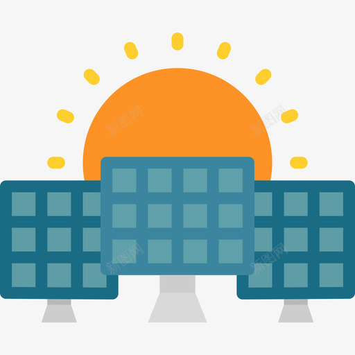 太阳能电池板9月能源3号平板图标svg_新图网 https://ixintu.com 9月能源3号 太阳能电池板 平板