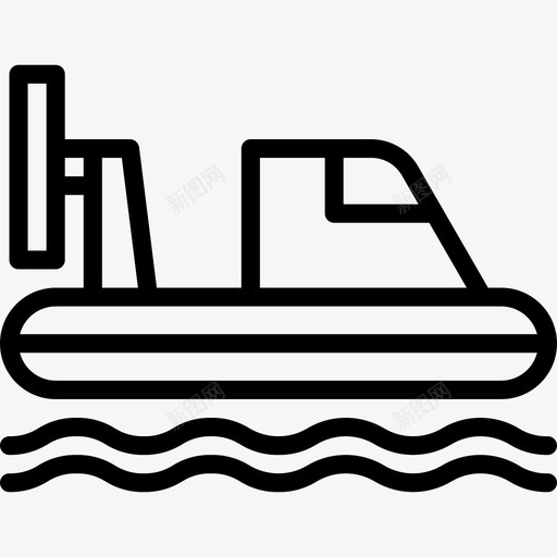 气垫船运输97直线型图标svg_新图网 https://ixintu.com 气垫船 直线型 运输97
