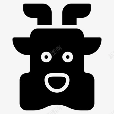 山羊中国文化图标图标