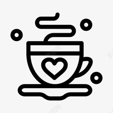 咖啡杯子爱情图标图标