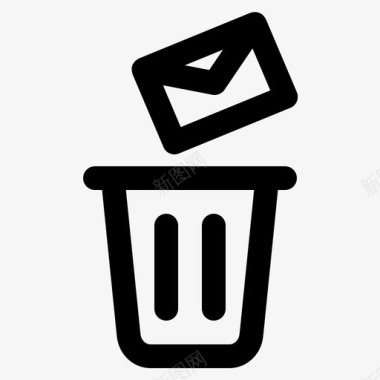 邮件垃圾箱删除图标图标