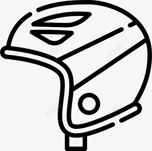 头盔冬季运动17线状图标svg_新图网 https://ixintu.com 冬季运动17 头盔 线状