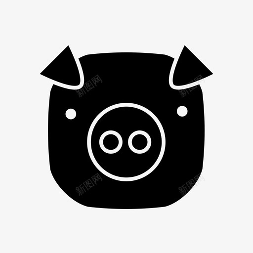猪动物可爱的图标svg_新图网 https://ixintu.com 动物 可爱的 方块动物 猪 猪肉