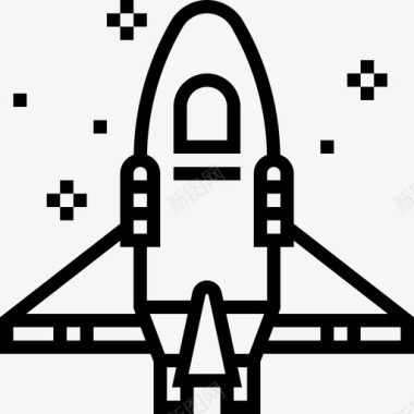 宇宙飞船航天技术2线性图标图标
