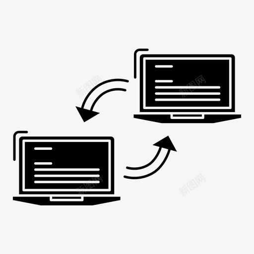 计算机数据传输连接链接图标svg_新图网 https://ixintu.com 同步 网络 计算机数据传输 软件工程和视频游戏 连接 链接
