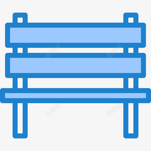 长椅家具和家用27蓝色图标svg_新图网 https://ixintu.com 家具和家用27 蓝色 长椅
