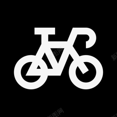 Bycicle公共标志2已填充图标图标