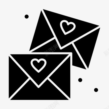 电子邮件爱信封信件图标图标