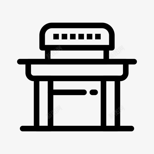 书桌椅子学校图标svg_新图网 https://ixintu.com 书桌 学校 学生 椅子 现代教育与知识力量