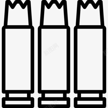 子弹陆军8号直线型图标图标