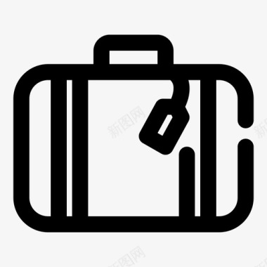 手提箱休闲行李图标图标