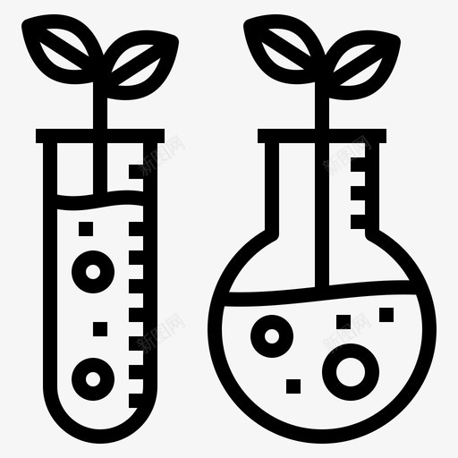 实验室植物研究图标svg_新图网 https://ixintu.com 实验室 技术 植物 生态学 研究 科学 试管