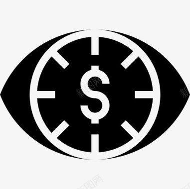 眼睛银行和金融6坚实图标图标