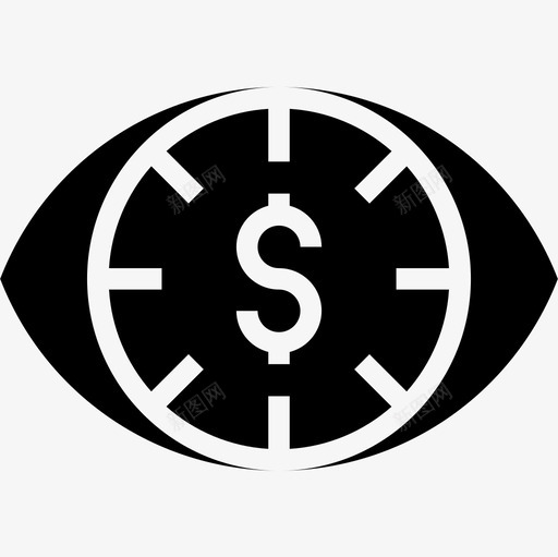 眼睛银行和金融6坚实图标svg_新图网 https://ixintu.com 坚实 眼睛 银行和金融6