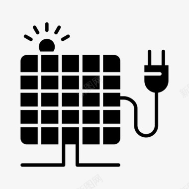 能源插头太阳能图标图标