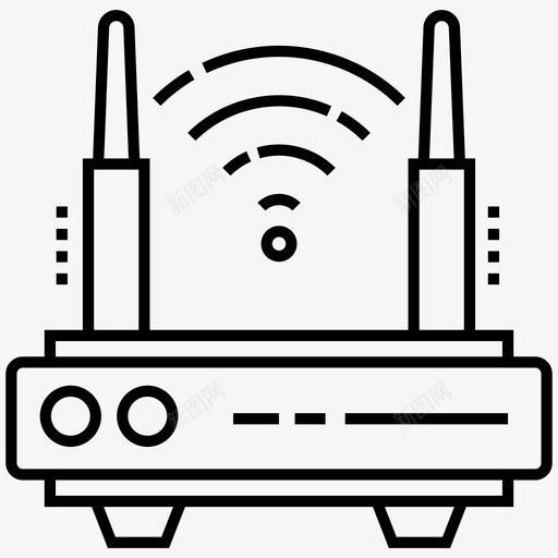 wifi路由器接入点wifi热点图标svg_新图网 https://ixintu.com wifi热点 wifi网络 wifi路由器 技术设备线路图标 接入点 无线调制解调器