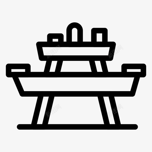 长椅食物公园图标svg_新图网 https://ixintu.com 公园 座椅 旅游和户外娱乐 野餐 长椅 食物