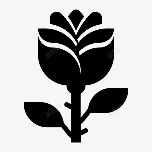 玫瑰鲜花礼物图标svg_新图网 https://ixintu.com 情人节 有爱的情人节 浪漫 玫瑰 礼物 鲜花