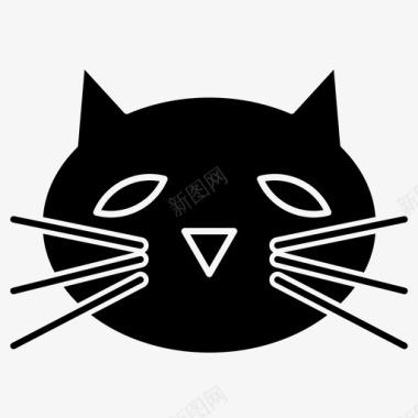 猫动物黑猫图标图标