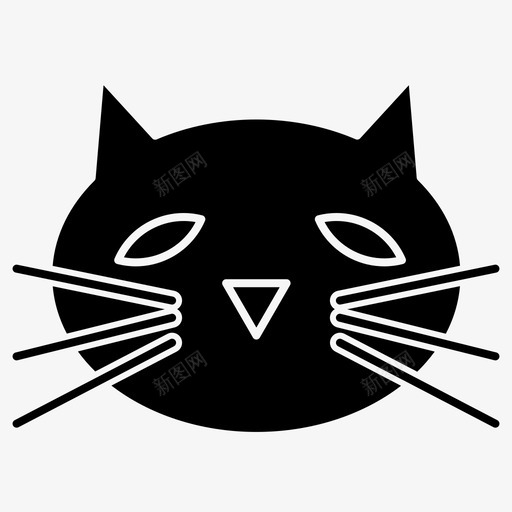 猫动物黑猫图标svg_新图网 https://ixintu.com 万圣节 动物 吓人 猫 黑猫