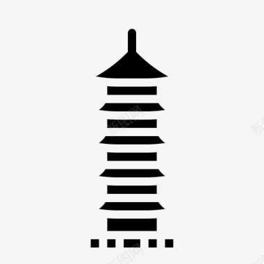 佛塔佛教中国图标图标