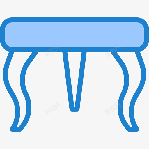 家具蓝色凳子图标svg_新图网 https://ixintu.com 家具 蓝色凳子
