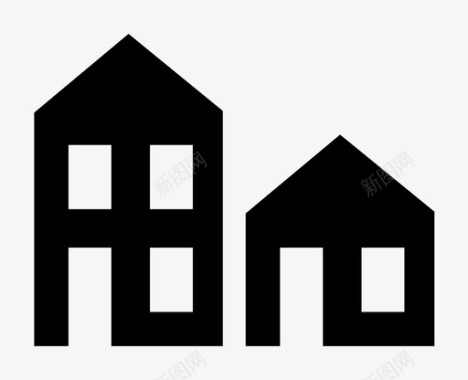 住宅社区邻居图标图标