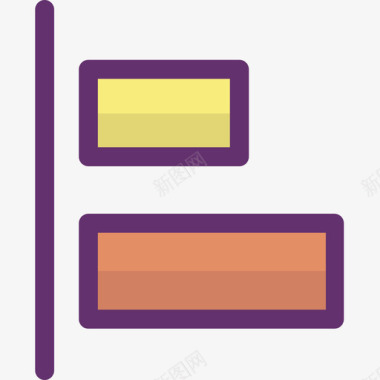 左对齐基本图标9线性颜色图标