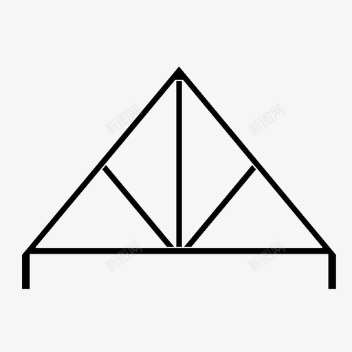 桁架桥梁工程图标svg_新图网 https://ixintu.com 屋顶 工程 木材 桁架 桥梁 结构