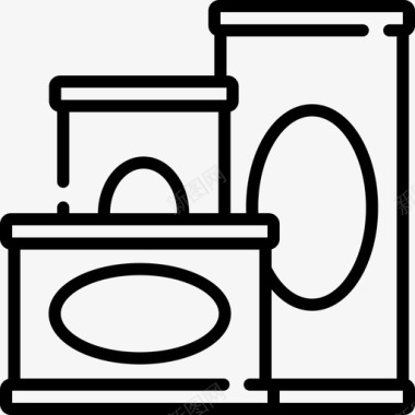 罐头食品杂货店22直系图标图标