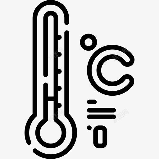 摄氏度159天气线性图标svg_新图网 https://ixintu.com 159天气 摄氏度 线性