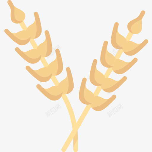 小麦感恩节46平坦图标svg_新图网 https://ixintu.com 小麦 平坦 感恩节46
