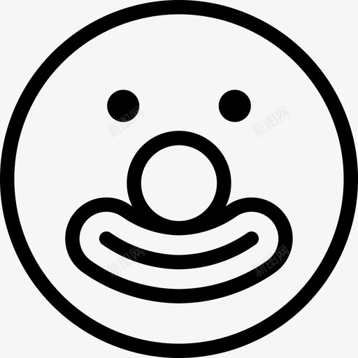 小丑表情情绪图标svg_新图网 https://ixintu.com 小丑 情绪 笑脸 脸 表情 表情符号