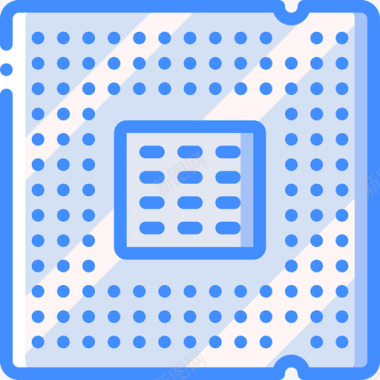 处理器pc组件4蓝色图标图标