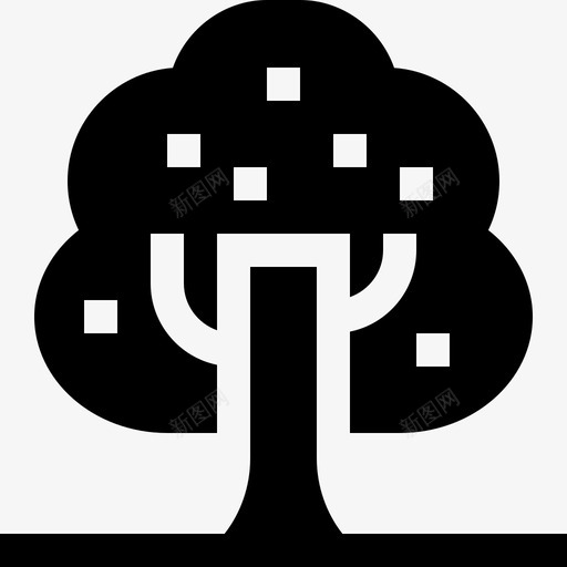 树城市公园5已填充图标svg_新图网 https://ixintu.com 城市公园5 已填充 树