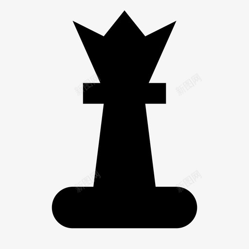 皇后象棋游戏图标svg_新图网 https://ixintu.com 棋子 游戏 版税 皇后 策略 设备游戏固体 象棋