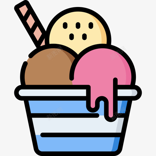 冰淇淋冰淇淋店2线性颜色图标svg_新图网 https://ixintu.com 冰淇淋 冰淇淋店2 线性颜色